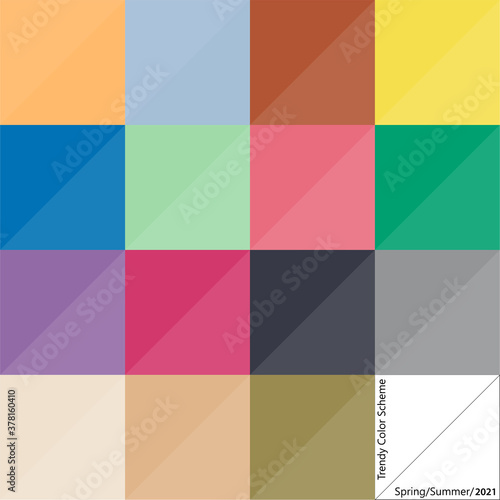Fashion color design scheme for spring and summer season of 2021