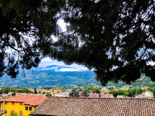 Skyline view of Barga a medieval hilltop town in Tuscany, Italy, Europe
 Garfagnana, Tuscany, Italy, Europe
 photo