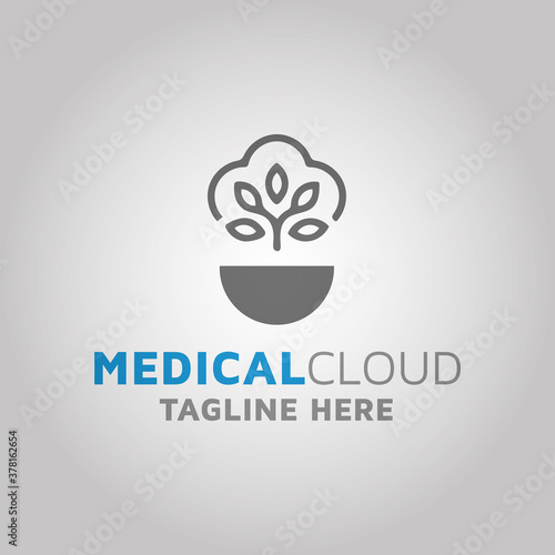Medical Cloud logo design idea | stock.adobe