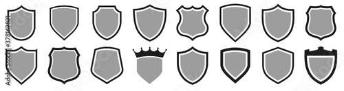 Shield icons set. Protect shield vector