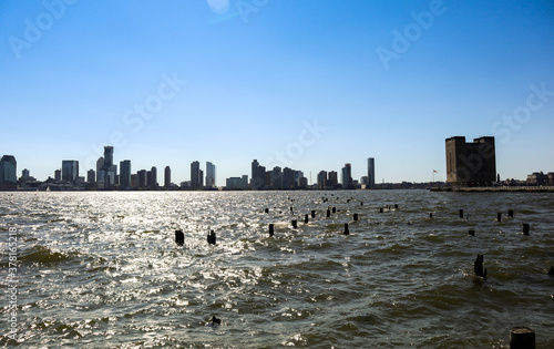 The harbor in new york city, overlooking the new jersey