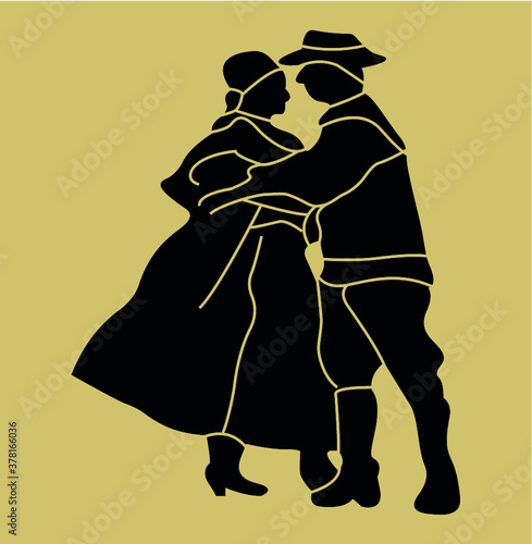 Folk Dancers with folk costume