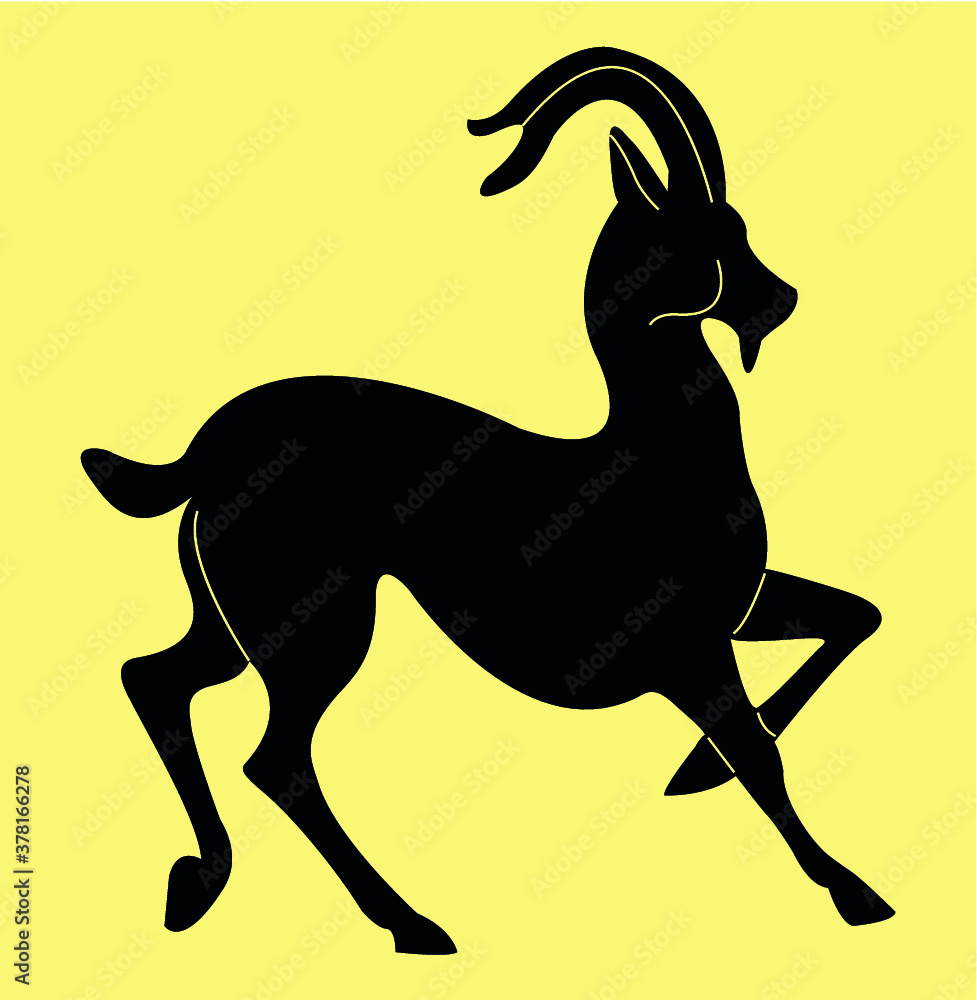 Fototapeta premium Goat silhouette