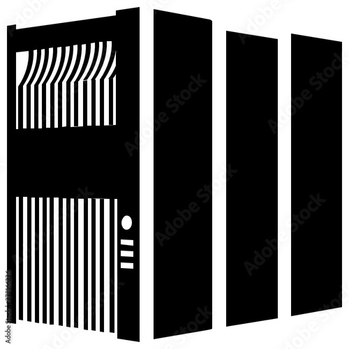 
Server room icon style, editable vector of server terminal 
