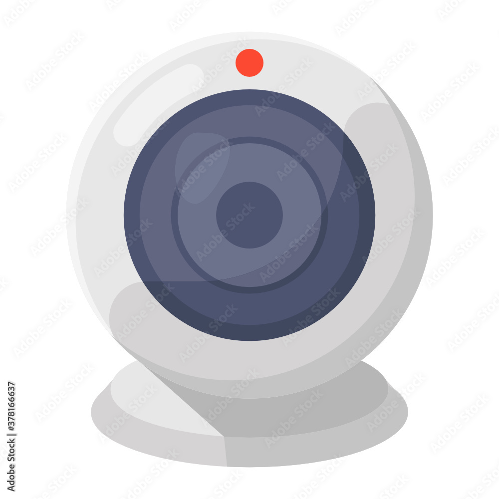 Webcam icon in editable flat style, computer camera
Webcam icon in editable flat style, computer camera