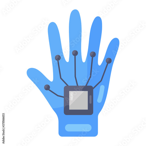 
A trendy vector style of wired glove 
