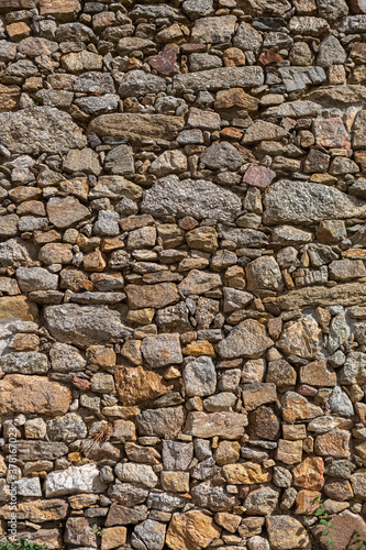 Architecture textures, detailed wall masonry schist and granite mix