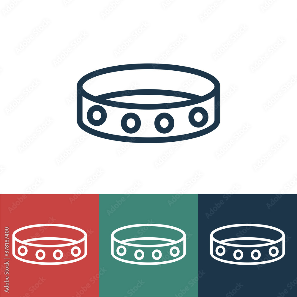 Linear vector icon with collar for bdsm Linear vector icon with collar for bdsm
