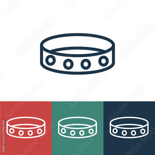 Linear vector icon with collar for bdsm