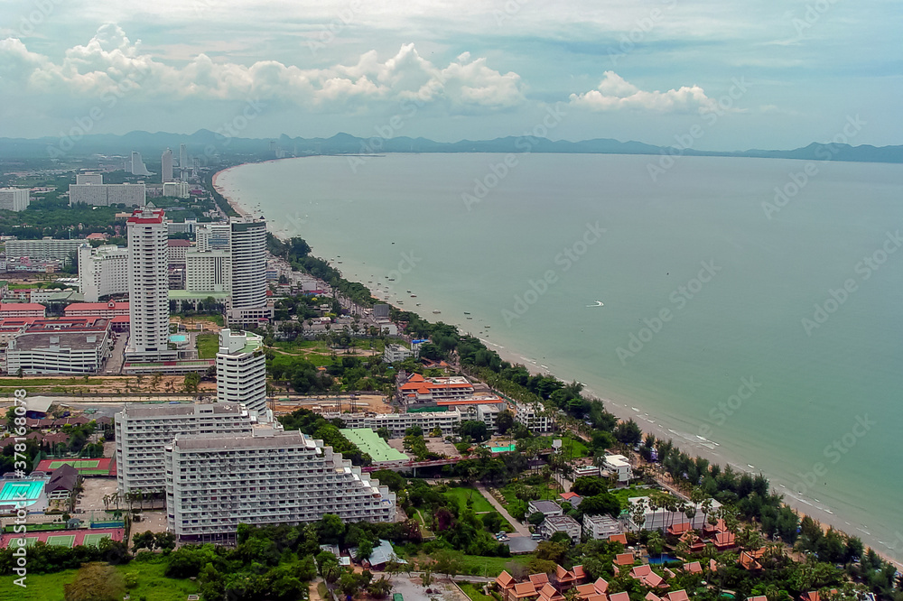 Thailand, Pattaya, city view from a high angle