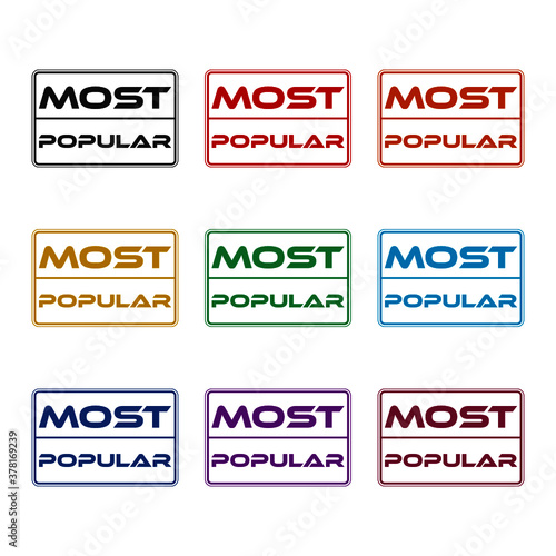 Most popular sign, color set