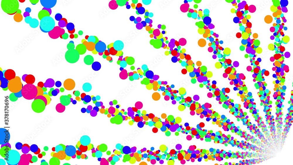 Colorful radial dot milky way radiant road white abstract 3D illustration background. Colorful radial dot milky way radiant road white abstract 3D illustration background.