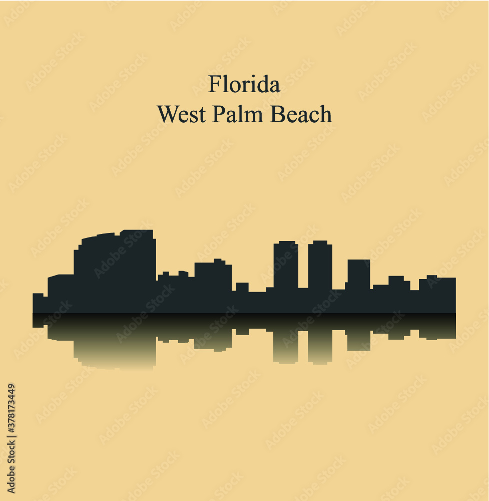  West Palm Beach, Florida ( city silhouette )