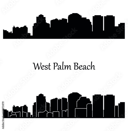  West Palm Beach, Florida ( city silhouette )
