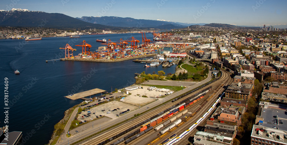 Obraz premium A picture of the port of Vancouver. Vancouver BC Canada