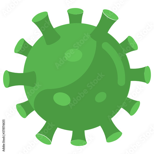 
Infectious disease, viral coronavirus in trendy flat style  
