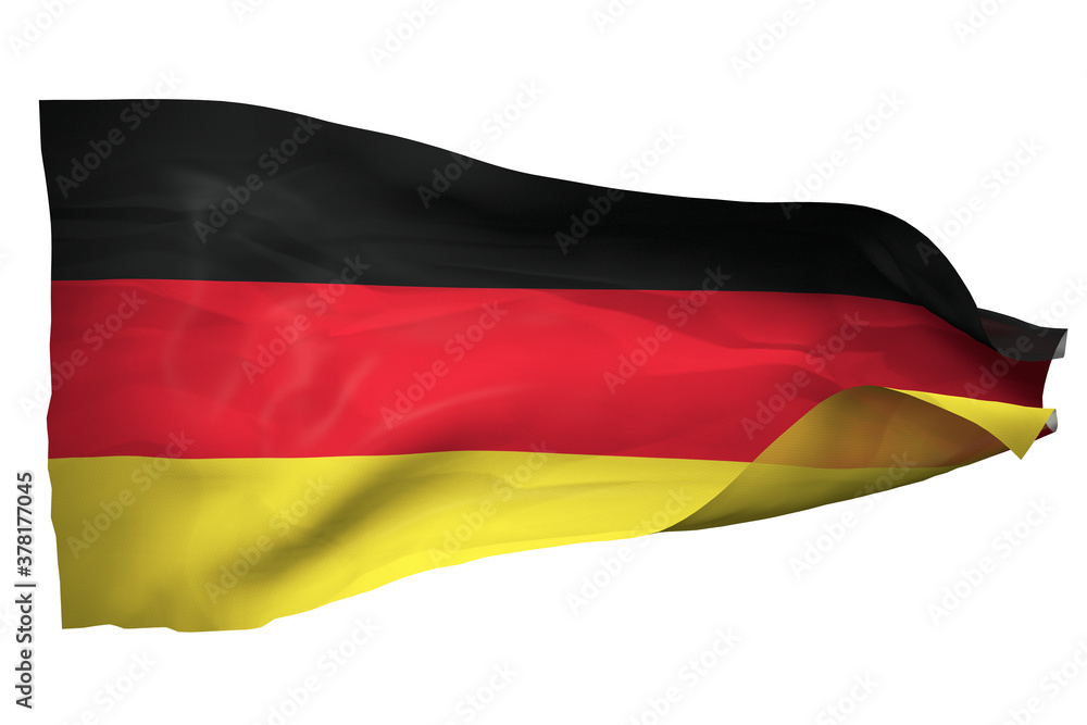 Naklejka premium 3d waving flag from Germany