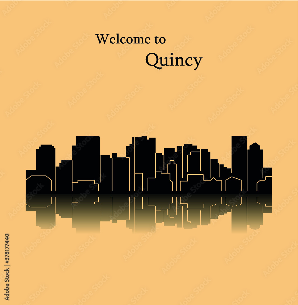 Quincy, Massachusetts ( city silhouette )