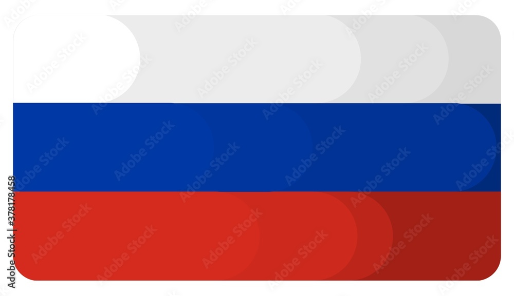simple flag of the russian federation. flat style