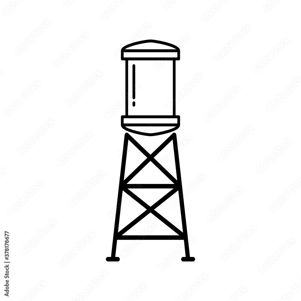 Naklejka premium Water tank tower icon