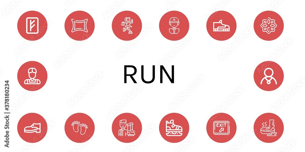 Set of run icons Set of run icons