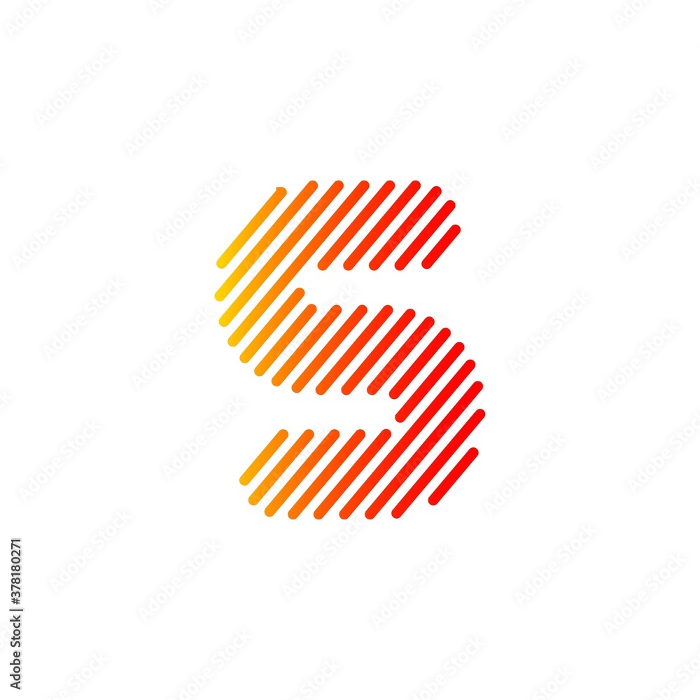 Letter s vector line logo design.Creative line art design.line logo with gradient.Line letter logotype Letter s vector line logo design.Creative line art design.line logo with gradient.Line letter logotype