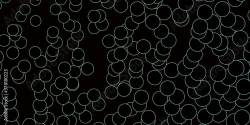 Dark Green vector backdrop with dots. Colorful illustration with gradient dots in nature style. Pattern for websites.