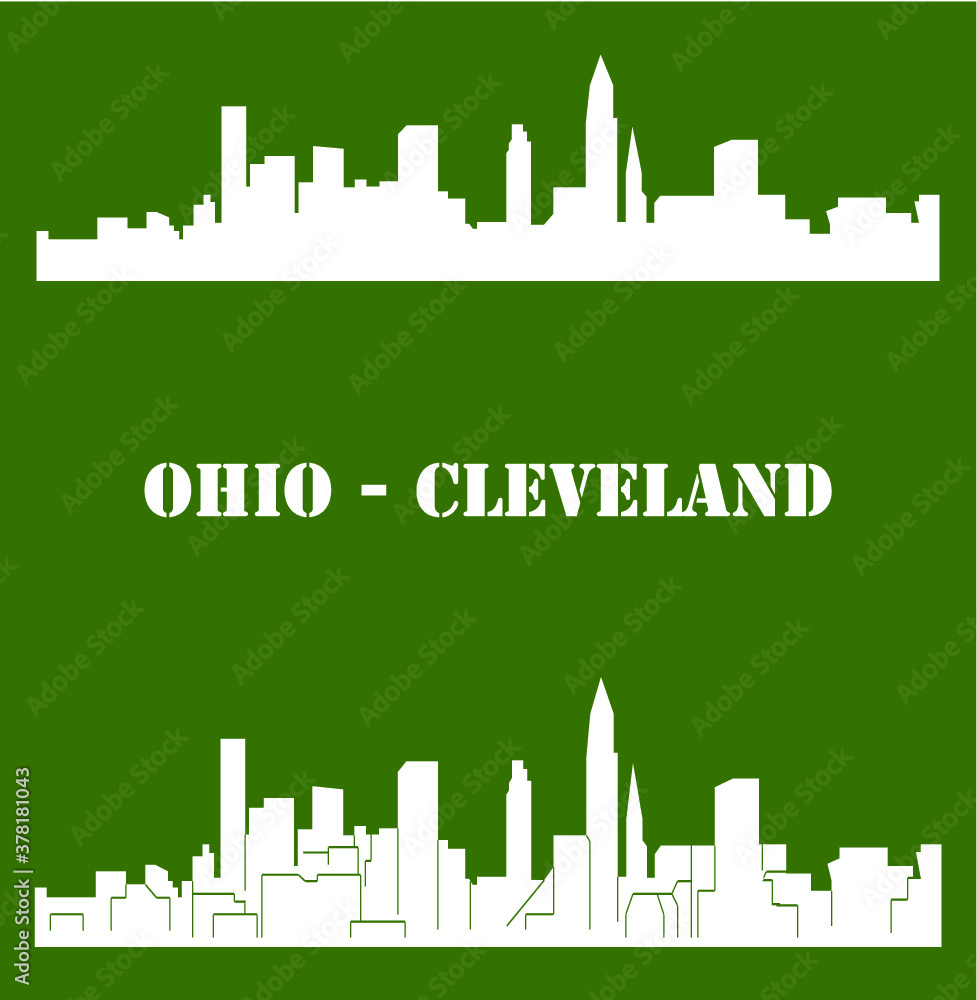 Fototapeta premium Cleveland, Ohio ( city silhouette )