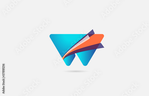 line orange blue W alphabet letter logo icon for company. Creative design for business and corporate Free Download line orange blue W alphabet letter logo icon for company. Creative design for business and corporate - GFXLoad