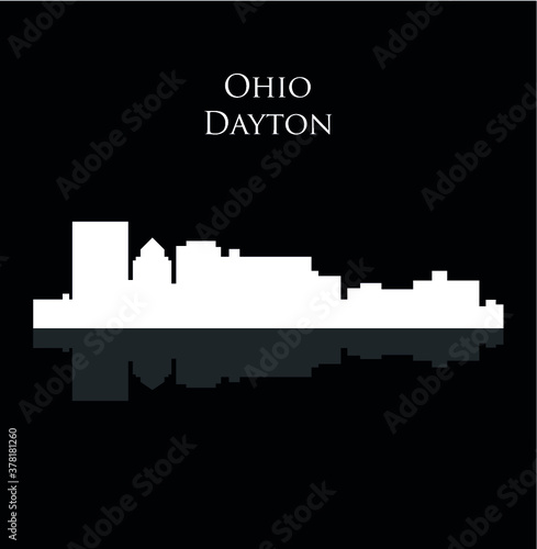 Dayton  Ohio   city silhouette  
