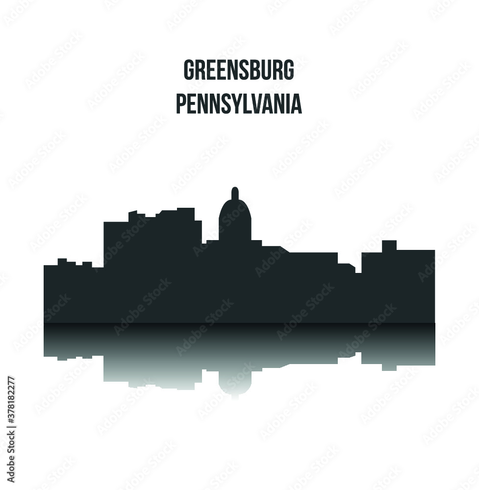Greensburg, Pennsylvania ( city silhouette )