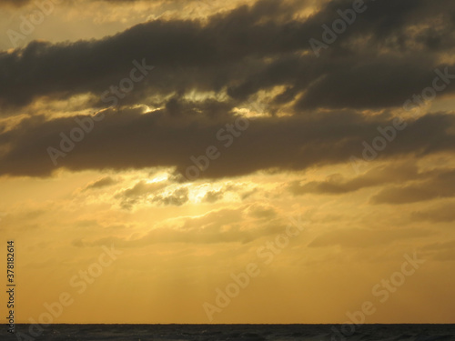 sunset over the ocean