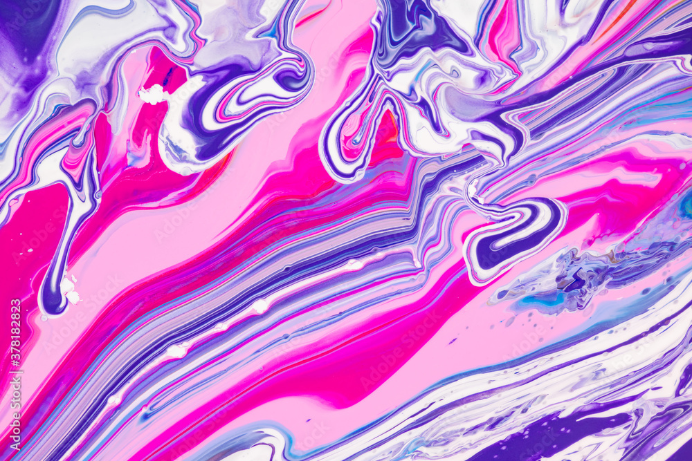 Fluid art texture. Abstract background with swirling paint effect. Liquid acrylic artwork with colorful mixed paints. Can be used for background or poster. Blue, pink and white overflowing colors Fluid art texture. Abstract background with swirling paint effect. Liquid acrylic artwork with colorful mixed paints. Can be used for background or poster. Blue, pink and white overflowing colors