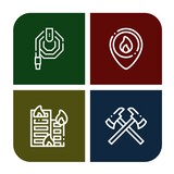 Set of firefighter icons