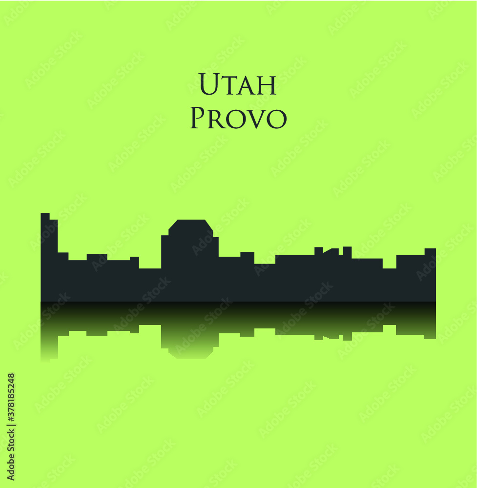 Provo, Utah ( city silhouette )