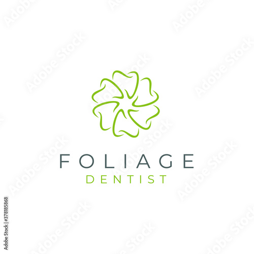 Beauty Flower Tooth or Fresh Floral Teeth logo design for Dental Dentist Dentistry logo design