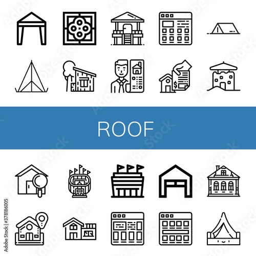 Set of roof icons