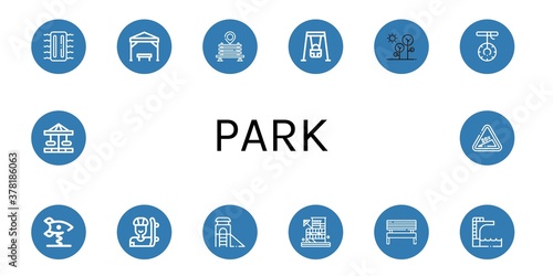 park simple icons set