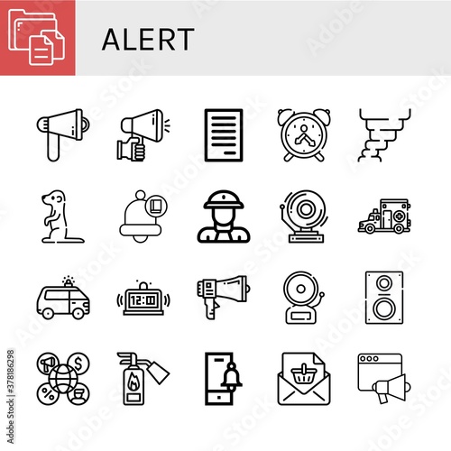 Set of alert icons