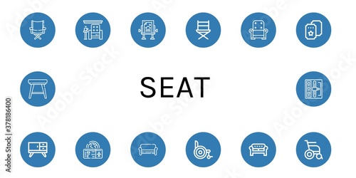 Set of seat icons
