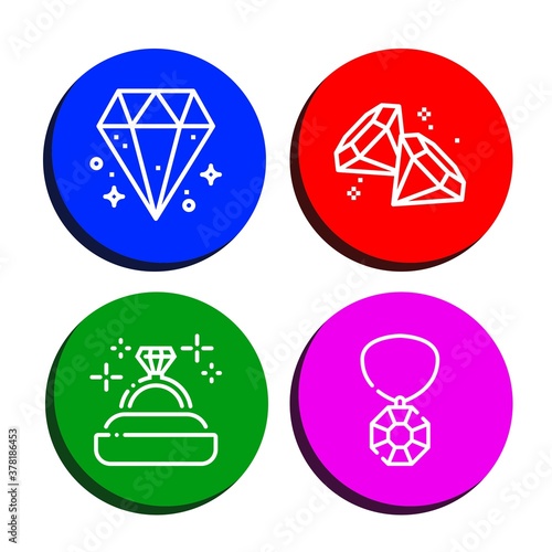 Set of carat icons