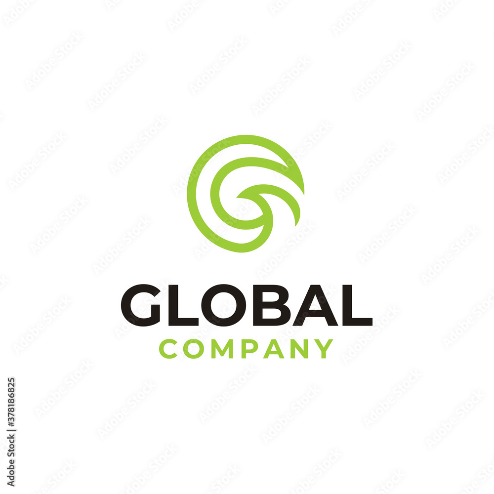 Initial Letter G for Global logo design