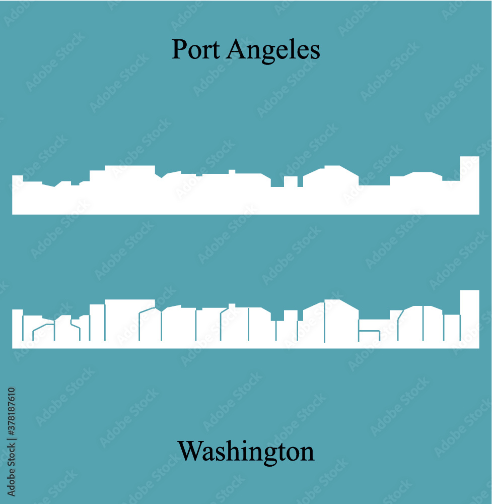 Port Angeles, Washington, ( city silhouette )