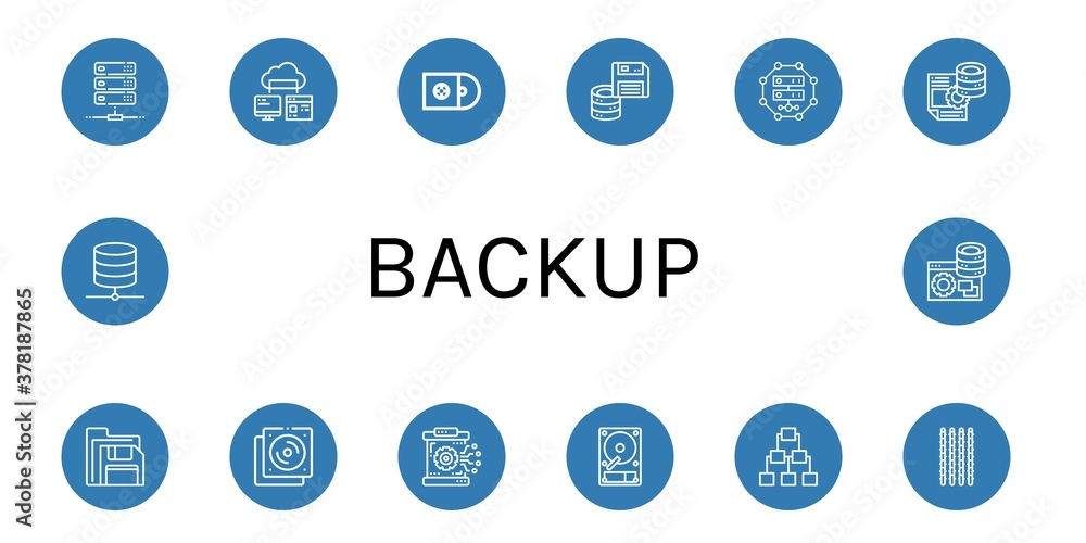 Set of backup icons Set of backup icons