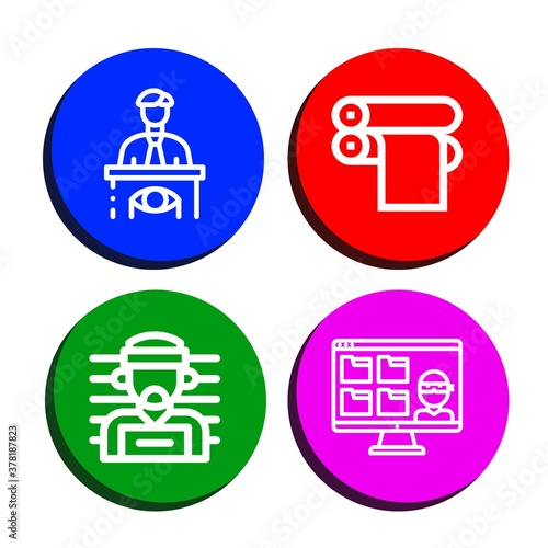 criminal simple icons set