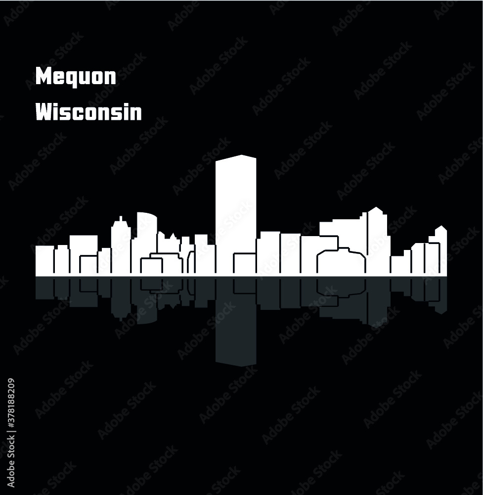 Mequon, Wisconsin ( city silhouette )