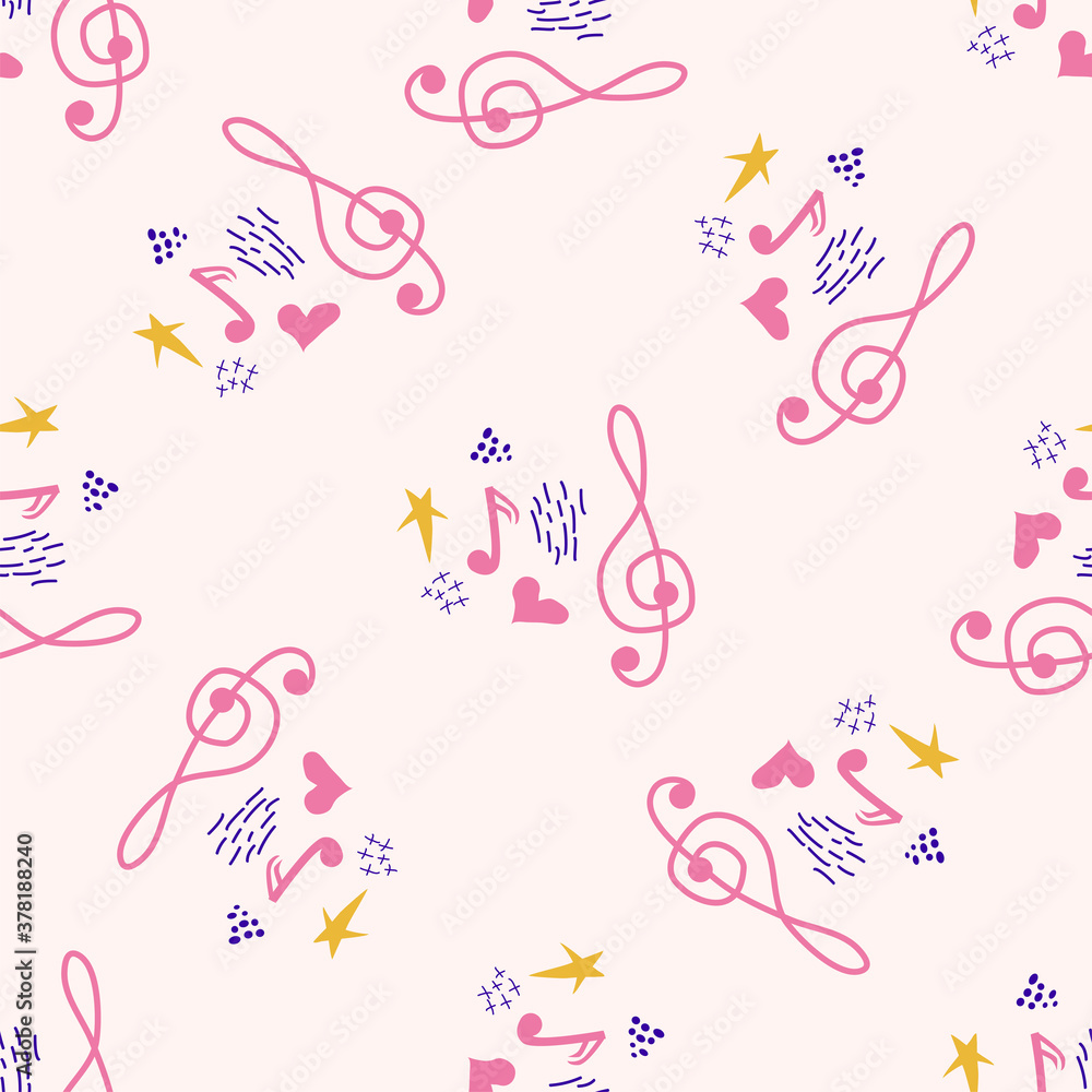 Pink, blue pastel texture with musical notes and a treble clef. Template Pink, blue pastel texture with musical notes and a treble clef. Template