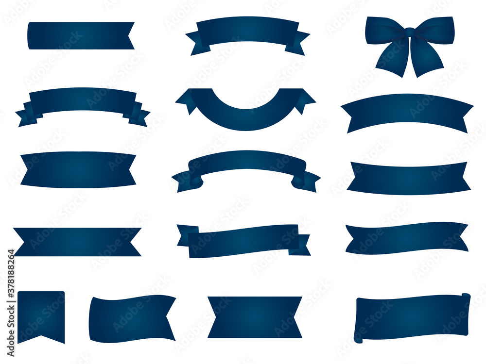 Navy blue Ribbons material