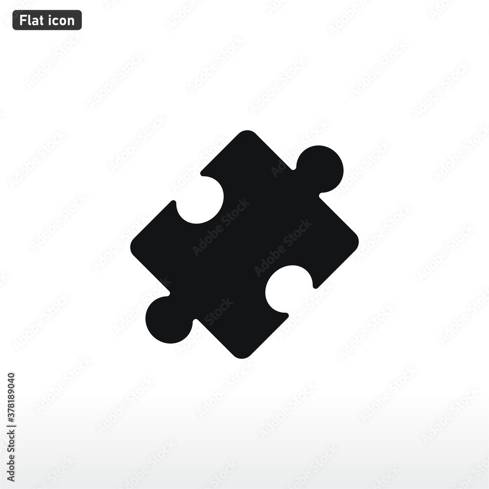 Puzzle icon vector . Piece sign Puzzle icon vector . Piece sign