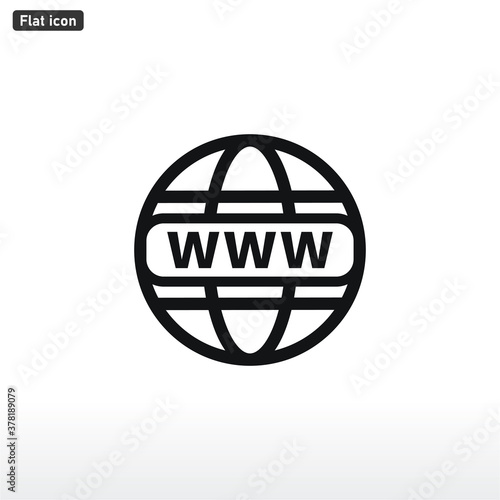 WWW icon vector . Web site sign